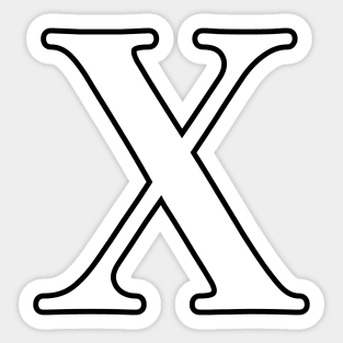 Roman Numeral 10 X Sticker